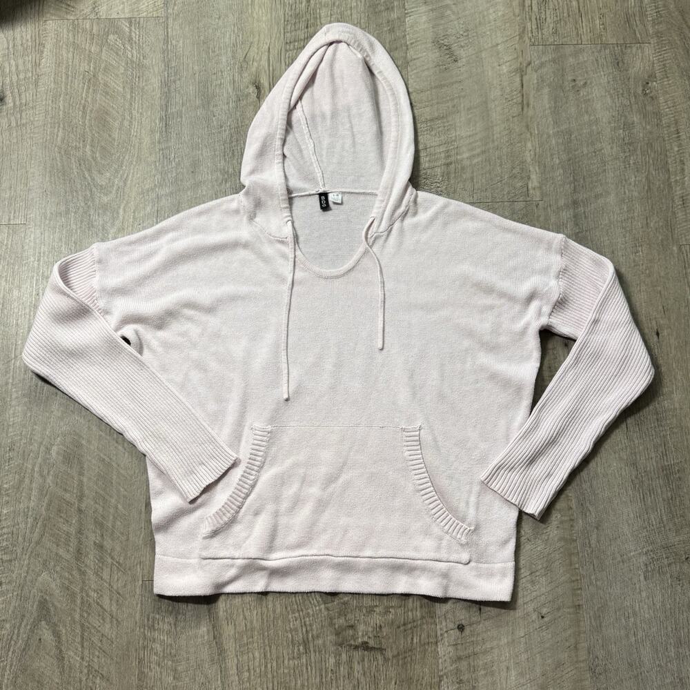 BDG Urban Outfitters Light Pink Knit Sweater Hoodie Womens Large Lightweight